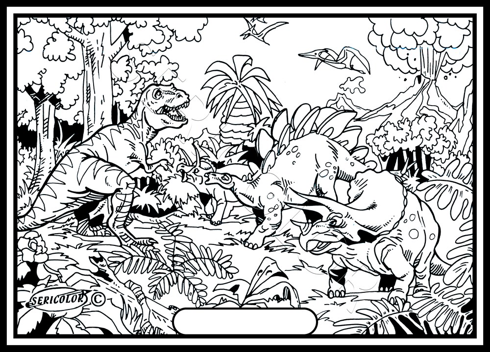 Dinosaures Les dinosaures et le volcan